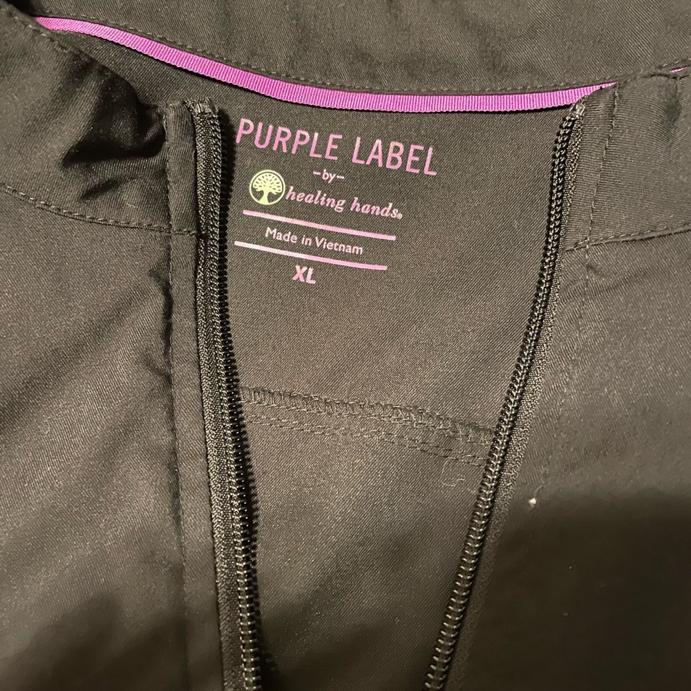 Purple Label black scrub jacket